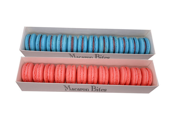 Macaron Bites Pink and Blue French Macarons, 24 Count