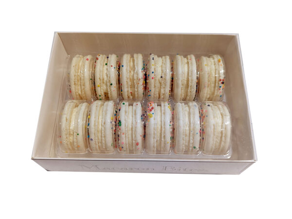 Cake Batter Macaron Cookies Gift Box - 12 Count - Image 2
